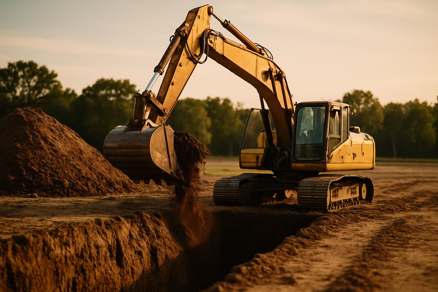 Representative imagery of excavation services work