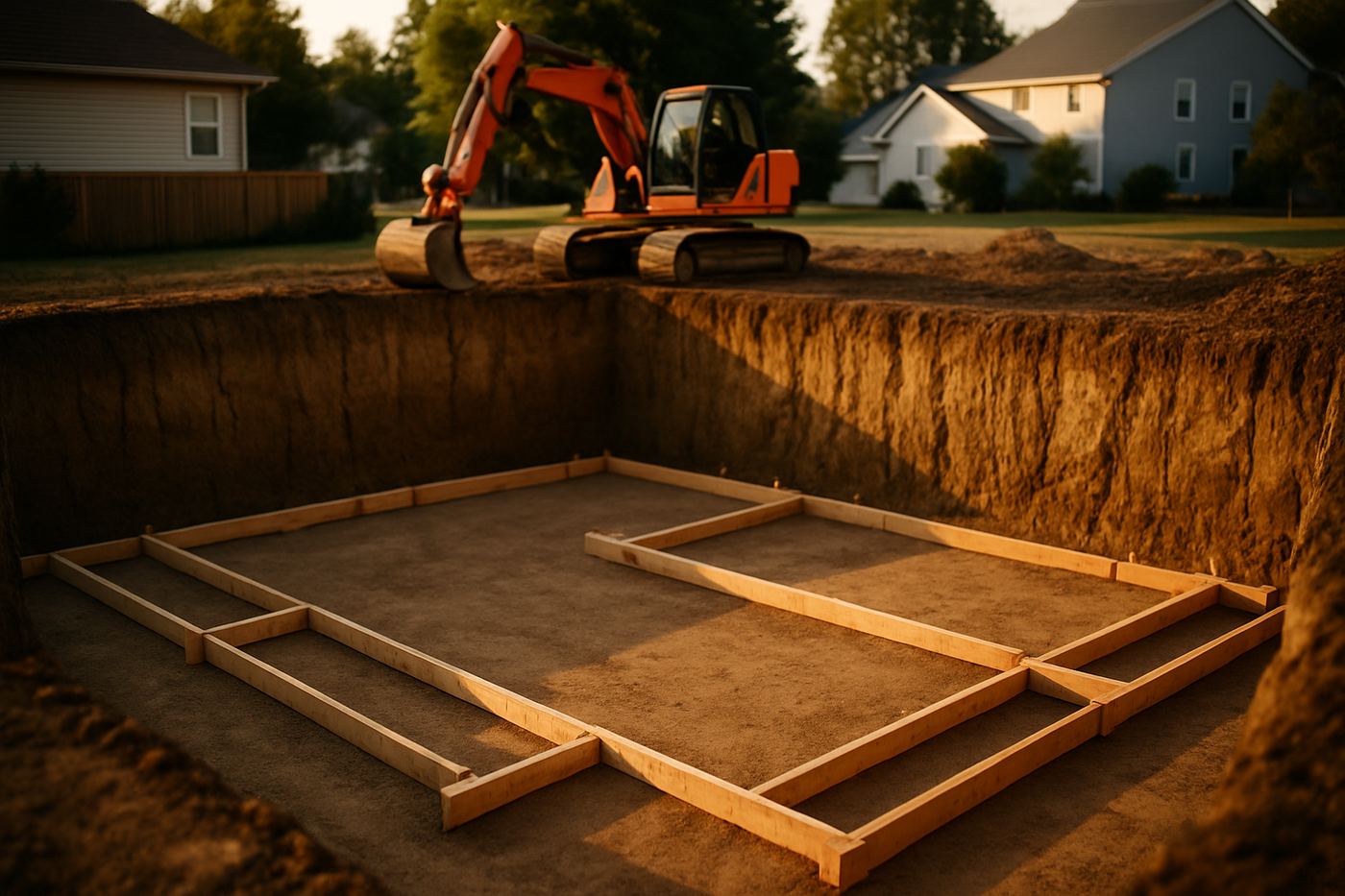 Representative imagery of basement excavation work