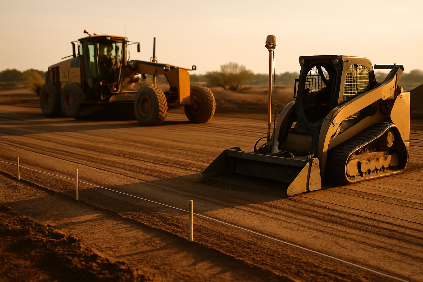 Representative imagery of commercial parking lot grading work
