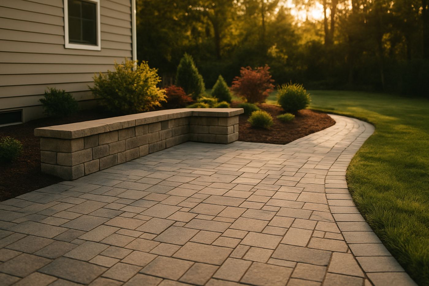 Representative imagery of hardscape & landscape work