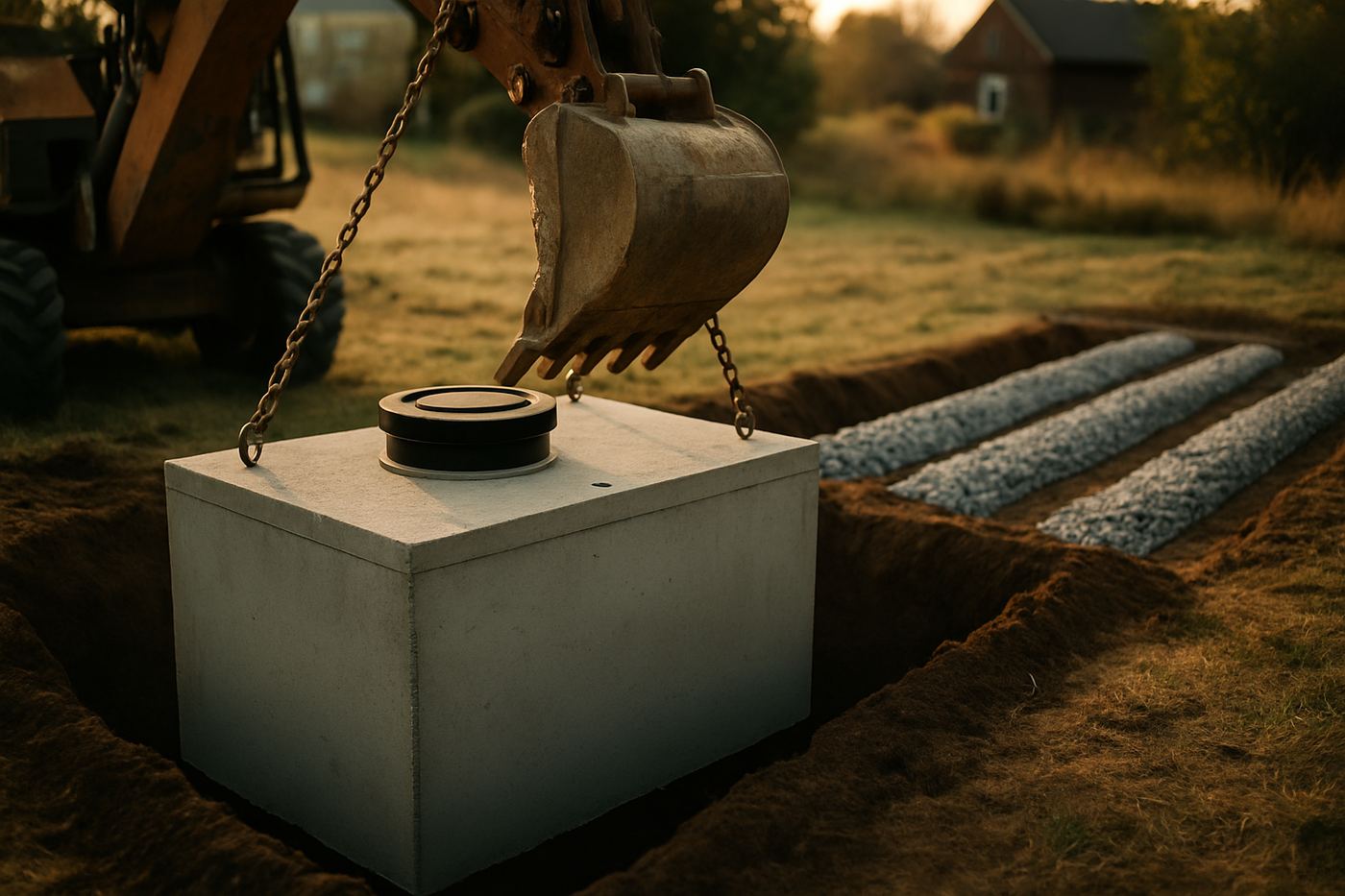 Representative imagery of septic install & repair work